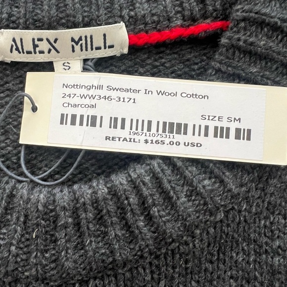 Alex Mill Nottinghill Sweater Crewneck Dark Gray - Picture 2 of 5